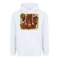 White red angus cowhide sunflower Heavyweight Hoodie - JahusDesignShop
