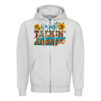 Dove Grey i'm just talking tennessee Zipper Hoodie - HRA Design Shop