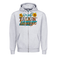 Heather Grey i'm just talking tennessee Zipper Hoodie - HRA Design Shop