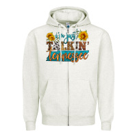 Oatmeal Heather i'm just talking tennessee Zipper Hoodie - HRA Design Shop
