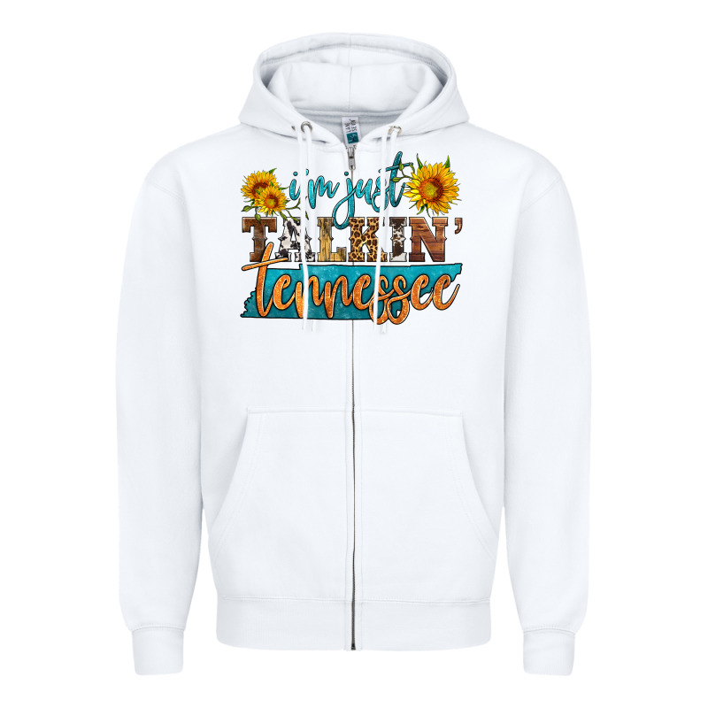 I'm Just Talking Tennessee Zipper Hoodie by HRA Design Shop | Teevron