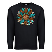 Black gemstone cowhide leopard turquoise sunflower Premium Sweatshirt - Artiststas