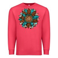 Cardinal gemstone cowhide leopard turquoise sunflower Premium Sweatshirt - Artiststas
