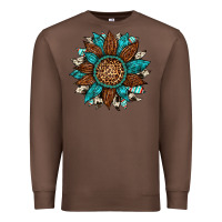 Chestnut gemstone cowhide leopard turquoise sunflower Premium Sweatshirt - Artiststas
