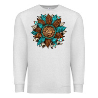 Oatmeal Heather gemstone cowhide leopard turquoise sunflower Premium Sweatshirt - Artiststas