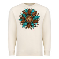Sandshell gemstone cowhide leopard turquoise sunflower Premium Sweatshirt - Artiststas