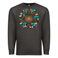 Smoke gemstone cowhide leopard turquoise sunflower Premium Sweatshirt - Artiststas