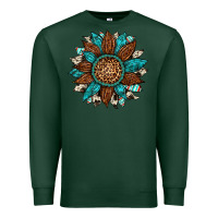 Sports Green gemstone cowhide leopard turquoise sunflower Premium Sweatshirt - Artiststas