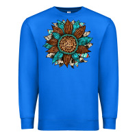 True Royal gemstone cowhide leopard turquoise sunflower Premium Sweatshirt - Artiststas
