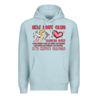 Blue Mist self love club Premium Hoodie - MaliasSmallBusiness
