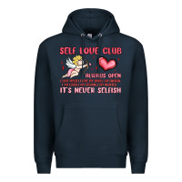 Navy self love club Premium Hoodie - MaliasSmallBusiness