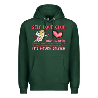 Sports Green self love club Premium Hoodie - MaliasSmallBusiness