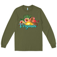 Army Green summer virginia Long Sleeve Tee - texasbilliewilder