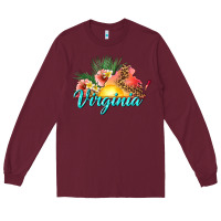 Burgundy summer virginia Long Sleeve Tee - texasbilliewilder