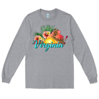 Heather Grey summer virginia Long Sleeve Tee - texasbilliewilder