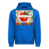 Cobalt custom teacher name apple Urban Hoodie - NancyCooperArtShop