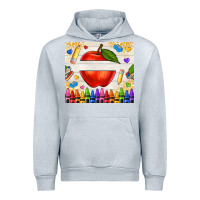 Heather Grey custom teacher name apple Urban Hoodie - NancyCooperArtShop