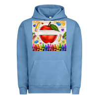 Pigment Pebble Blue custom teacher name apple Urban Hoodie - NancyCooperArtShop