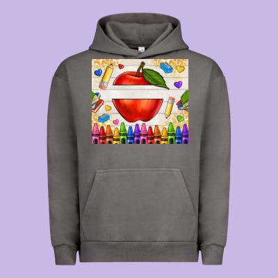Custom Teacher Name Apple Urban Hoodie Designed By Nancycooperartshop