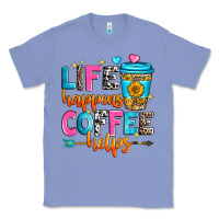 Colony Blue life happens coffee helps Classic Tee - Zillion Design Studio