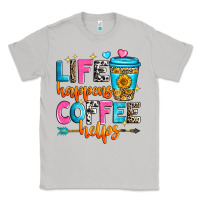 Moon Dust life happens coffee helps Classic Tee - Zillion Design Studio