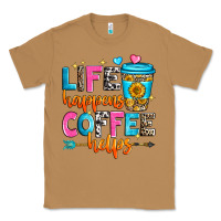 Toasted Coconut life happens coffee helps Classic Tee - Zillion Design Studio