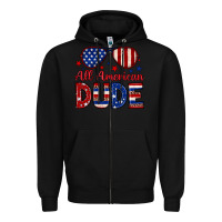 Black All American dude Zipper Hoodie - Neo Western