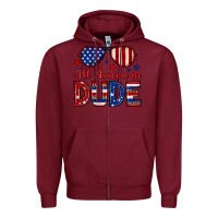 Burgundy All American dude Zipper Hoodie - Neo Western