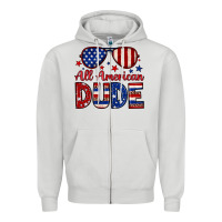 Dove Grey All American dude Zipper Hoodie - Neo Western