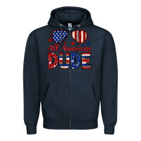 Navy All American dude Zipper Hoodie - Neo Western