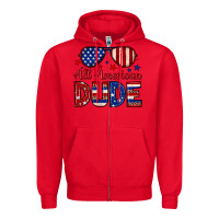 Red All American dude Zipper Hoodie - Neo Western