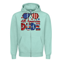 Seafoam All American dude Zipper Hoodie - Neo Western