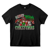 Black merry christmas  truck Heavy Core Tee - CowhideDigitalArt