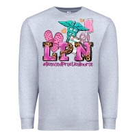 Heather Grey lpn licensed practical nurse Premium Sweatshirt - AdoDesignShop