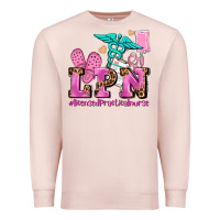 Pale Pink lpn licensed practical nurse Premium Sweatshirt - AdoDesignShop