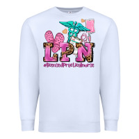 White lpn licensed practical nurse Premium Sweatshirt - AdoDesignShop
