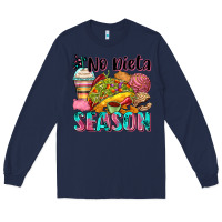 Navy no dieta season Long Sleeve Tee - Zillion Design Studio