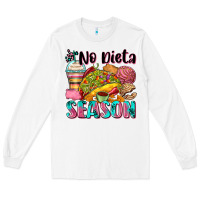 White no dieta season Long Sleeve Tee - Zillion Design Studio