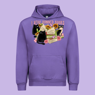 ı Read Banned Books Urban Hoodie Designed By Maliassmallbusiness