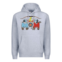 Heather Grey archery mom Premium Hoodie - MaliasSmallBusiness