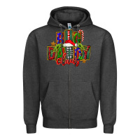 Charcoal Heather Christmas big daddy claus Zipper Hoodie - FaDigitalArtStudio