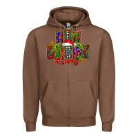 Chestnut Christmas big daddy claus Zipper Hoodie - FaDigitalArtStudio