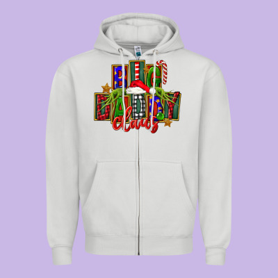 Christmas Big Daddy Claus Zipper Hoodie Designed By Fadigitalartstudio