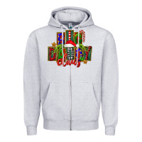 Heather Grey Christmas big daddy claus Zipper Hoodie - FaDigitalArtStudio