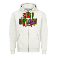 Oatmeal Heather Christmas big daddy claus Zipper Hoodie - FaDigitalArtStudio