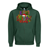 Sports Green Christmas big daddy claus Zipper Hoodie - FaDigitalArtStudio