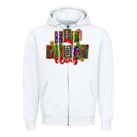 White Christmas big daddy claus Zipper Hoodie - FaDigitalArtStudio