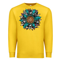 Lemon cowhide leopard serape gemstone  sunflower Premium Sweatshirt - Artiststas