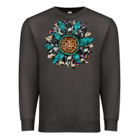 Smoke cowhide leopard serape gemstone  sunflower Premium Sweatshirt - Artiststas