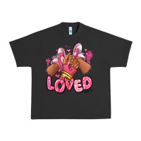 Pigment Black loved valentine's day afro girl sneakers Urban Heavy Tee - RanaPortraitStore